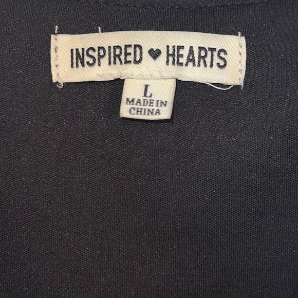 Inspired Hearts Black and White Floral Long Sleeve Dress - Picture 3 of 3